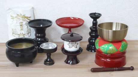 ミニ仏壇用　仏具セット